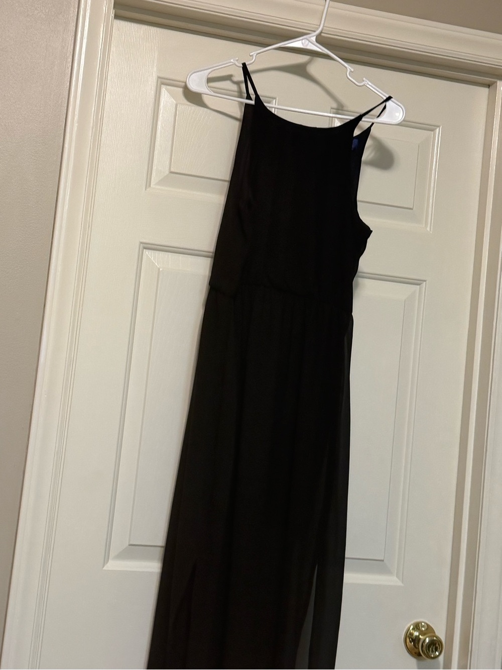 Francesca’s Women’s Black Maxi Dress with Spaghetti Straps